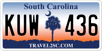 SC license plate KUW436