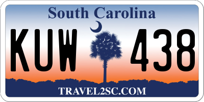 SC license plate KUW438