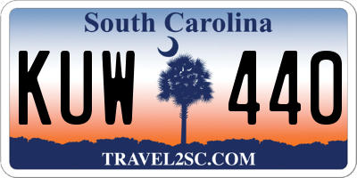 SC license plate KUW440