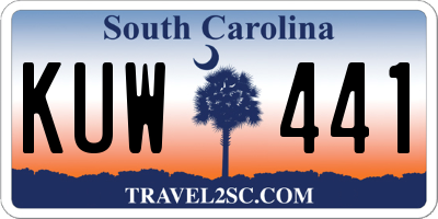 SC license plate KUW441