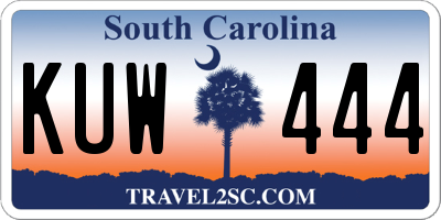 SC license plate KUW444