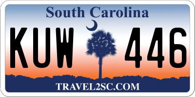 SC license plate KUW446
