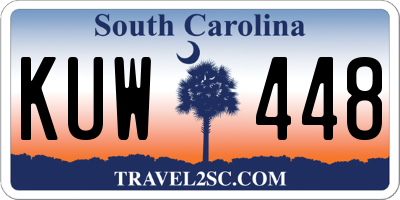 SC license plate KUW448