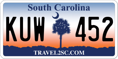 SC license plate KUW452