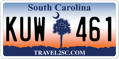 SC license plate KUW461