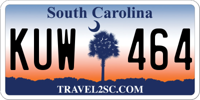 SC license plate KUW464