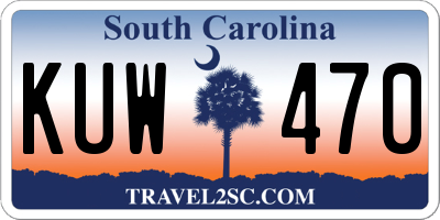SC license plate KUW470