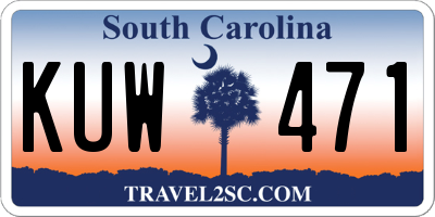 SC license plate KUW471