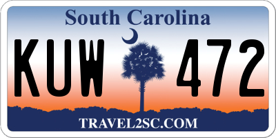 SC license plate KUW472