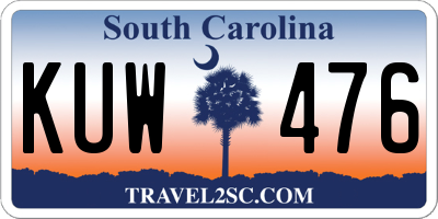 SC license plate KUW476