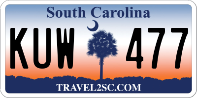 SC license plate KUW477