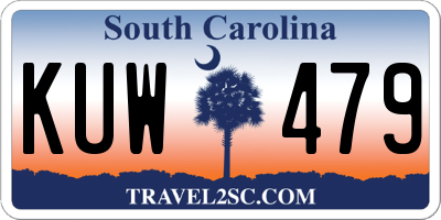 SC license plate KUW479