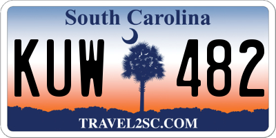 SC license plate KUW482