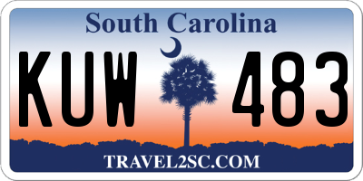 SC license plate KUW483
