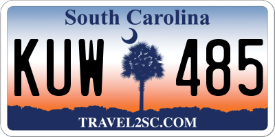 SC license plate KUW485