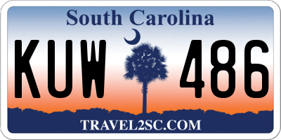 SC license plate KUW486