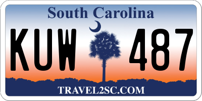 SC license plate KUW487