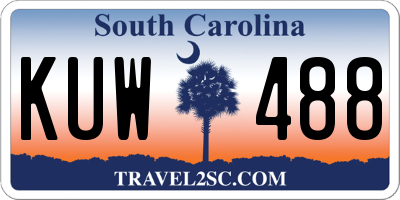SC license plate KUW488