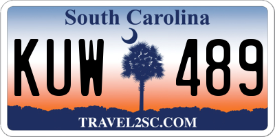 SC license plate KUW489