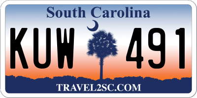 SC license plate KUW491