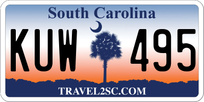 SC license plate KUW495