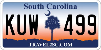 SC license plate KUW499