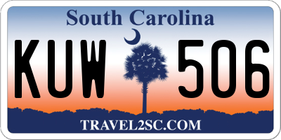 SC license plate KUW506