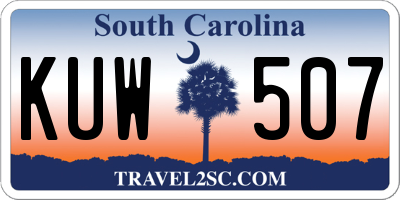 SC license plate KUW507