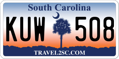 SC license plate KUW508