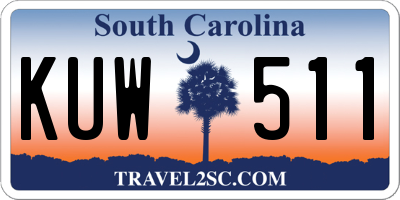 SC license plate KUW511