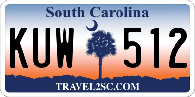 SC license plate KUW512