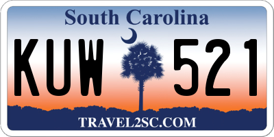 SC license plate KUW521
