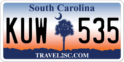 SC license plate KUW535