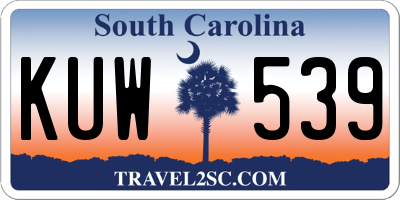 SC license plate KUW539