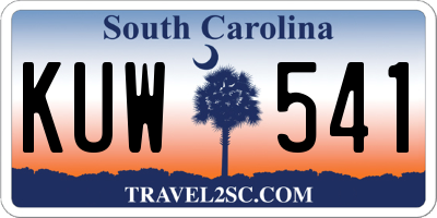 SC license plate KUW541