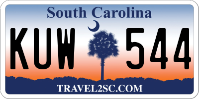 SC license plate KUW544