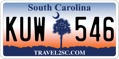 SC license plate KUW546