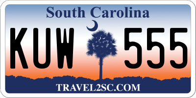 SC license plate KUW555