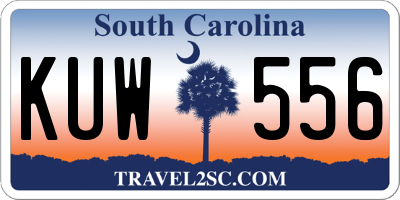 SC license plate KUW556