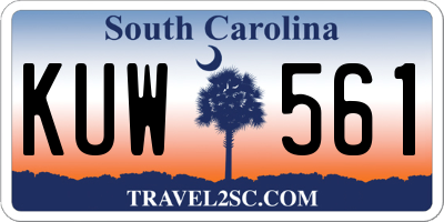 SC license plate KUW561