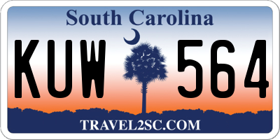 SC license plate KUW564