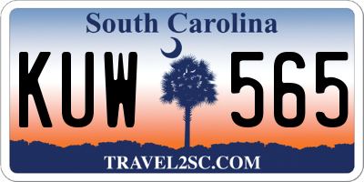 SC license plate KUW565