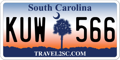 SC license plate KUW566