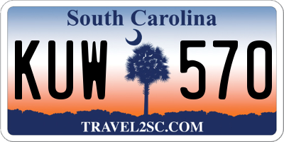 SC license plate KUW570