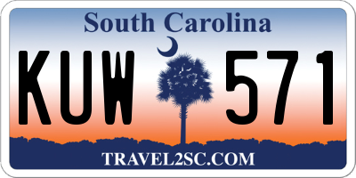 SC license plate KUW571