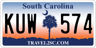 SC license plate KUW574