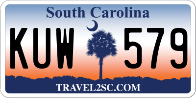 SC license plate KUW579