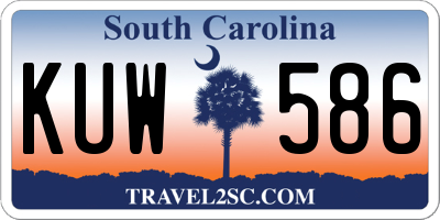 SC license plate KUW586