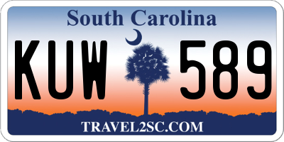 SC license plate KUW589