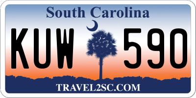 SC license plate KUW590